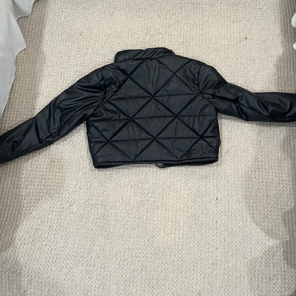 Blank NYC cropped leather bomber jacket - Picture 2 of 3